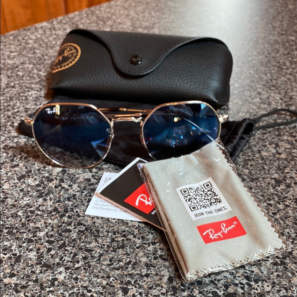 Ray-Ban Blue and Silver Sunglasses